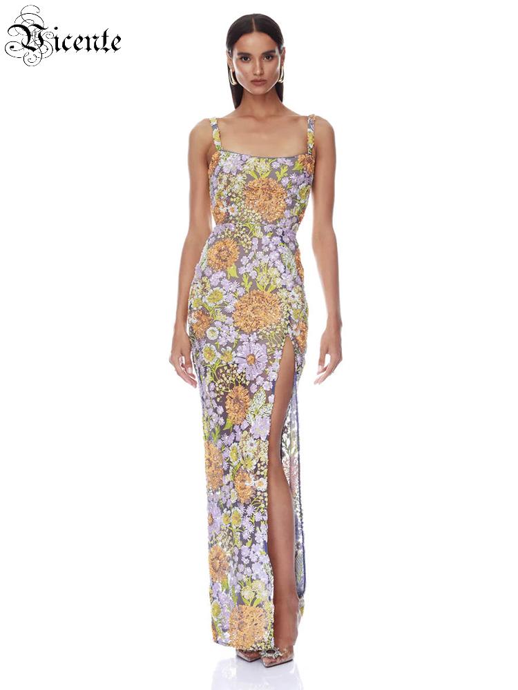 Summer Clothing Items - Vestido largo de malla con lentejuelas