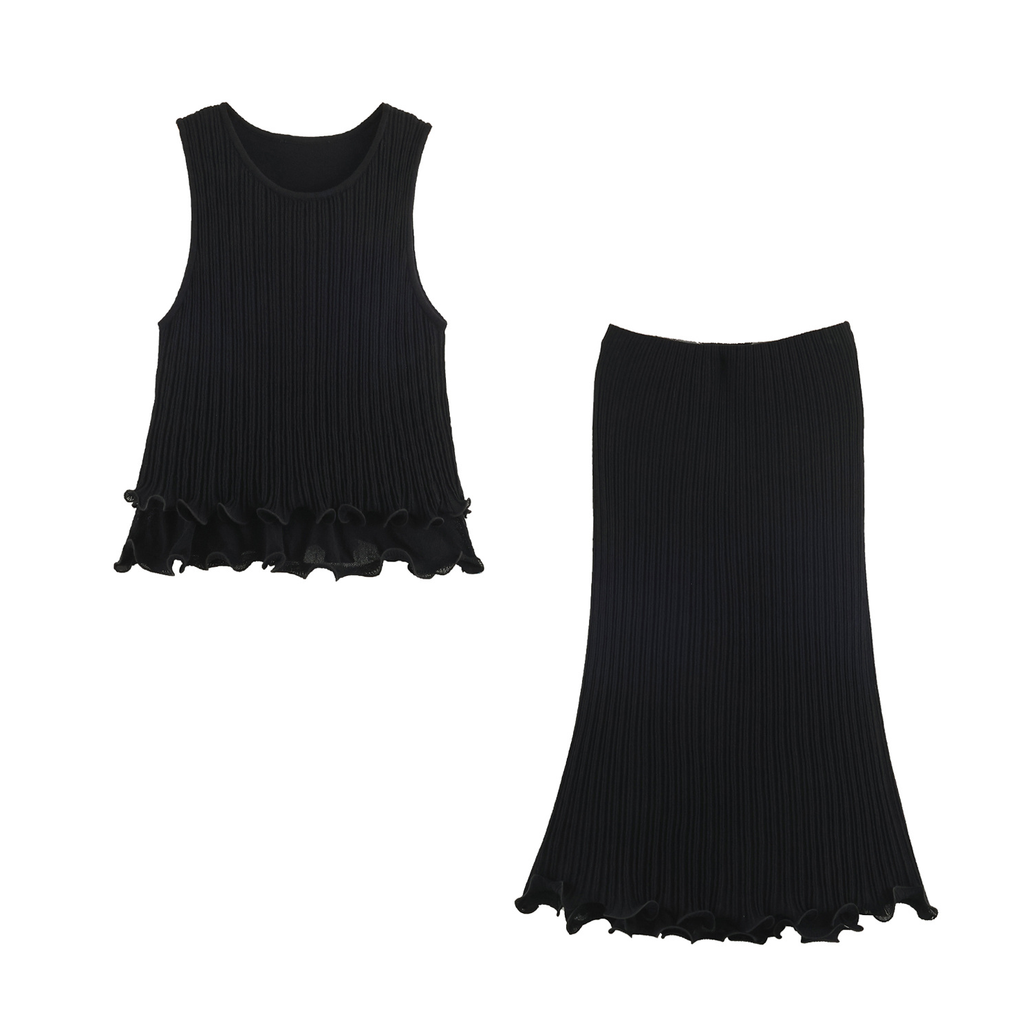 Summer Clothing Layering - Conjunto de Falda Midi y Top