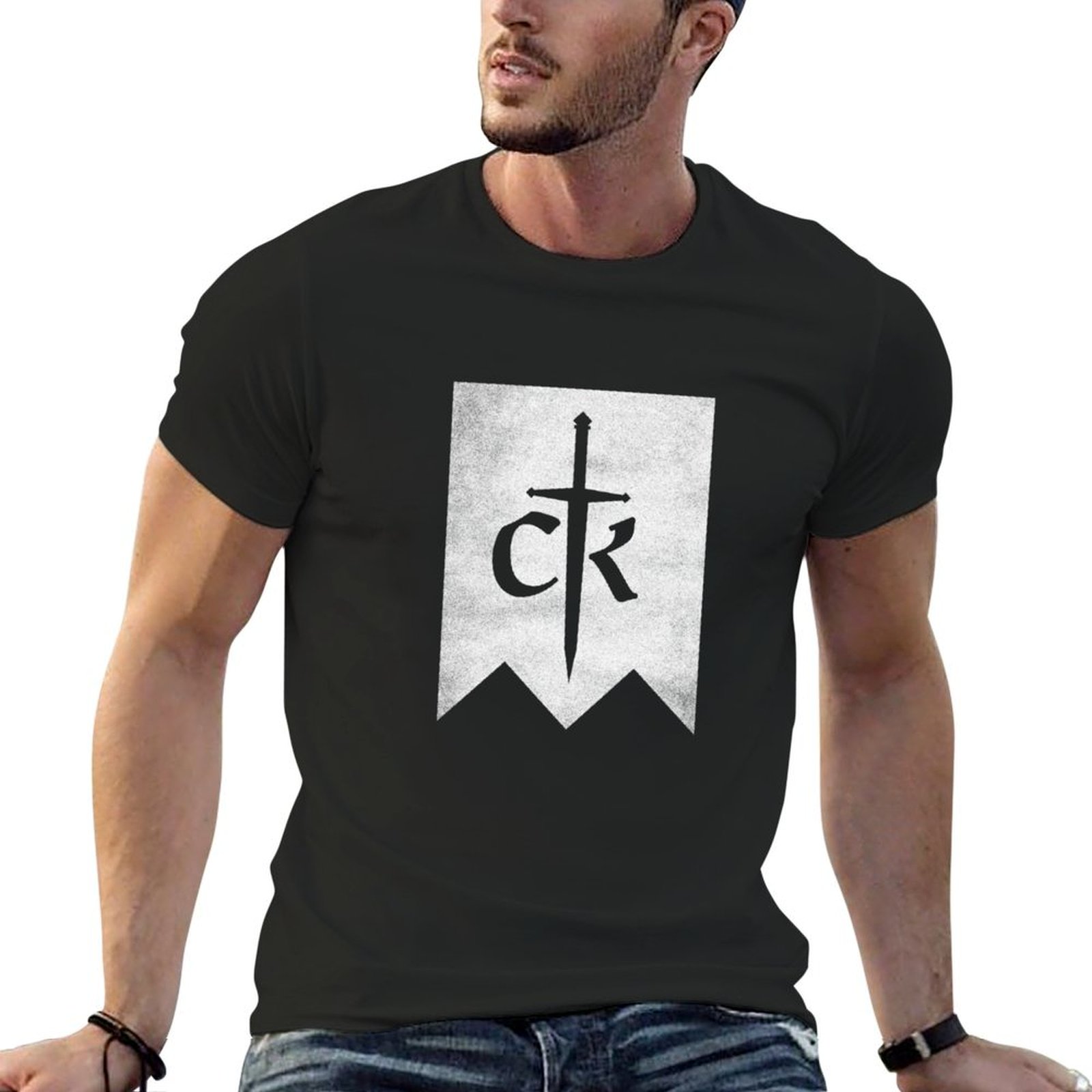 Summer Clothing Logo - Camiseta con logotipo desgastado de Crusader