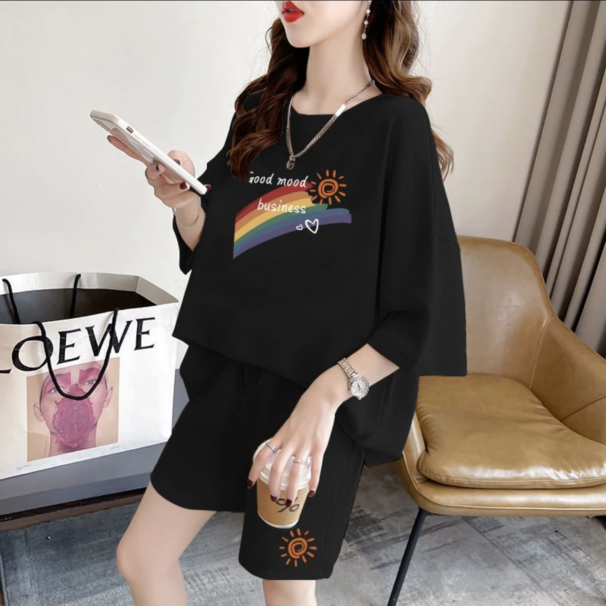 Summer Clothing Sets Women - Conjunto de pantalones cortos de verano