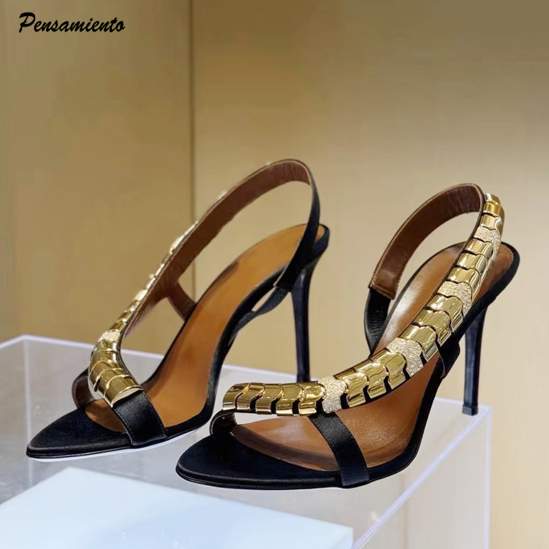 Sandalias de gladiador de saté - Summer Clothing Stores reseña y precio