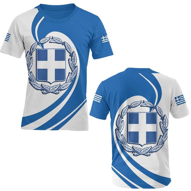 Greece Flag Map 3d Printed T S - Summer Clothing For Greece reseña y precio