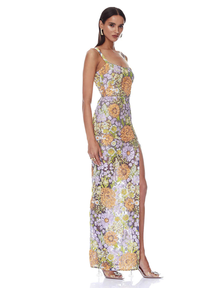 Vestido largo de malla con len - Summer Clothing Items reseña y precio