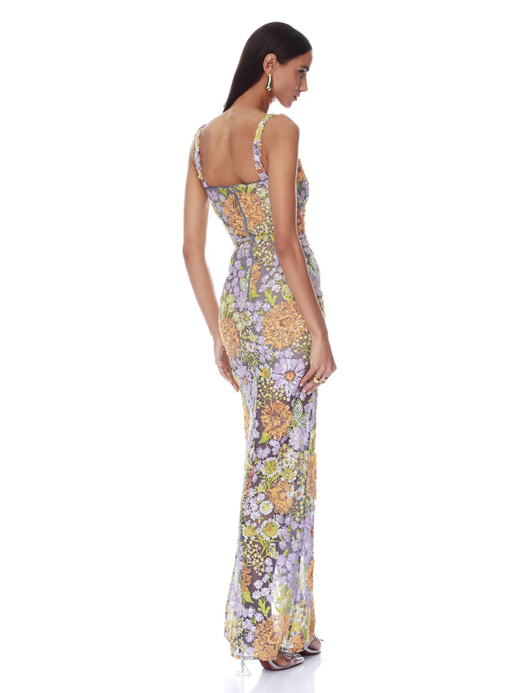 Vestido largo de malla con len - Summer Clothing Items reseña y precio