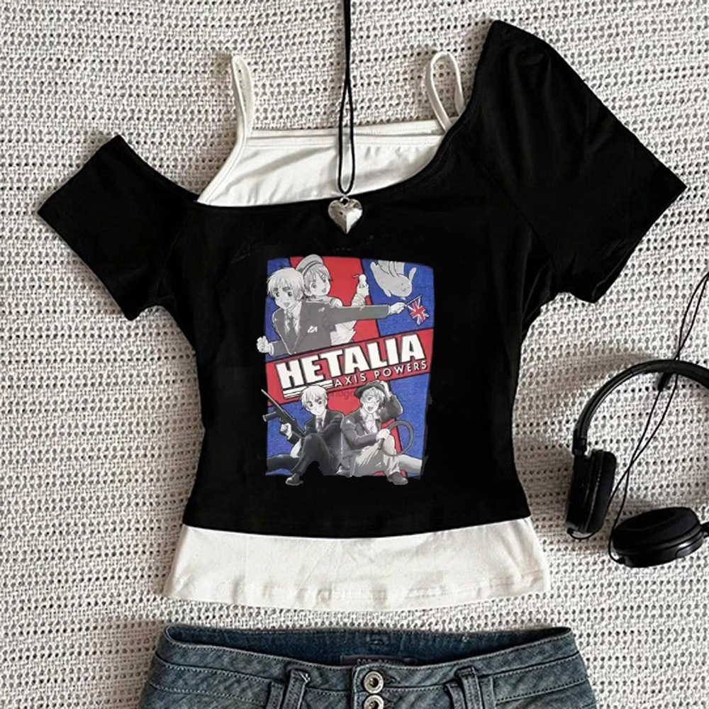 Hetalia crop top para mujer, r - Summer Grunge Clothing reseña y precio