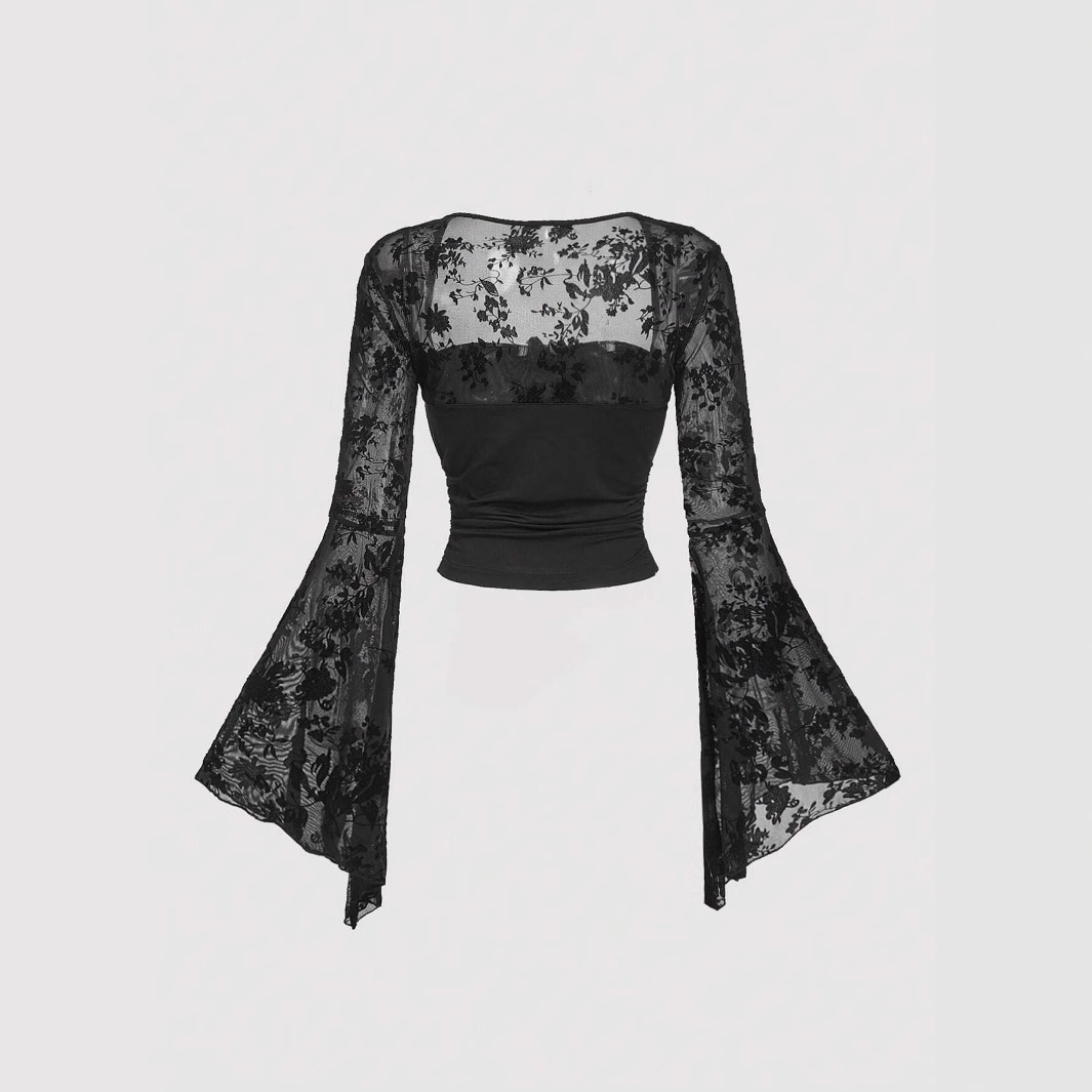 Camiseta Gótica Sexy de Encaje - Summer Grunge Clothing reseña y precio