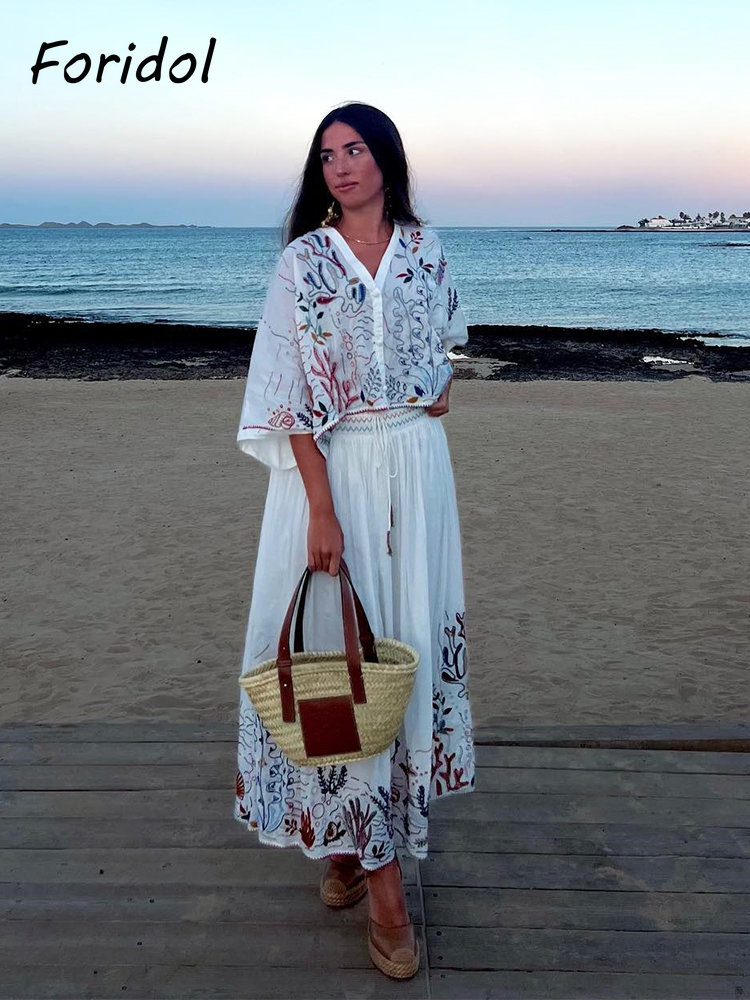 Foridol-Conjunto de Falda larg - Summer Clothing Women Sale reseña y precio