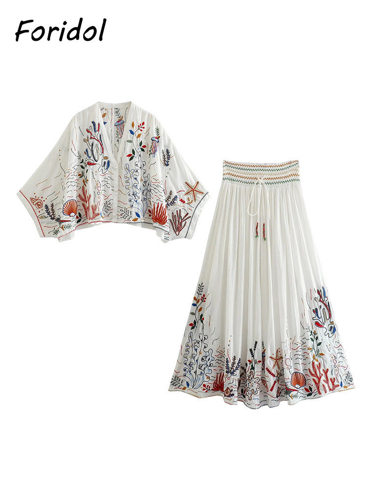 Foridol-Conjunto de Falda larg - Summer Clothing Women Sale reseña y precio