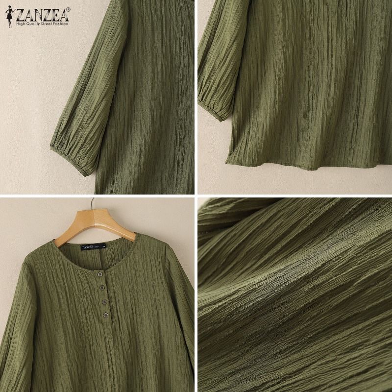 ZANZEA Blusas de textura arrug - Summer Days Clothing reseña y precio
