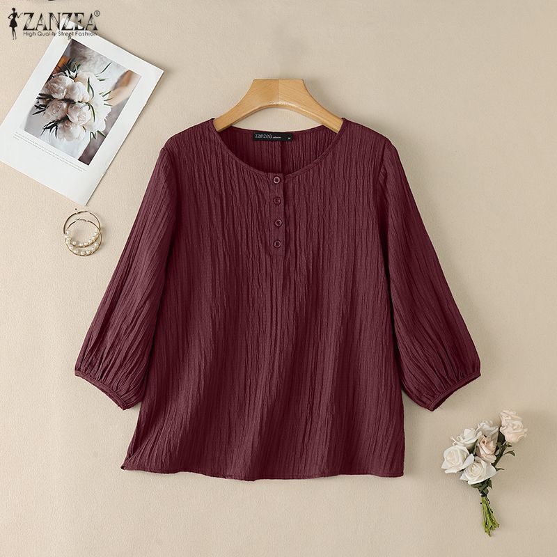 ZANZEA Blusas de textura arrug - Summer Days Clothing reseña y precio