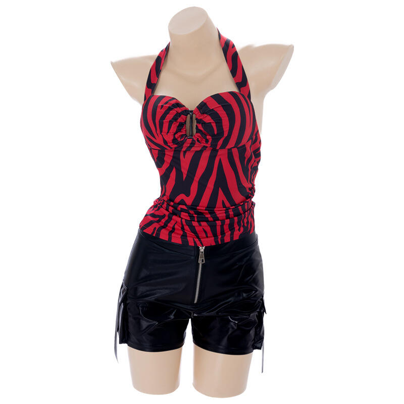 Top Halter de Malla Rojo con E - Summer Clothing Sets Women reseña y precio