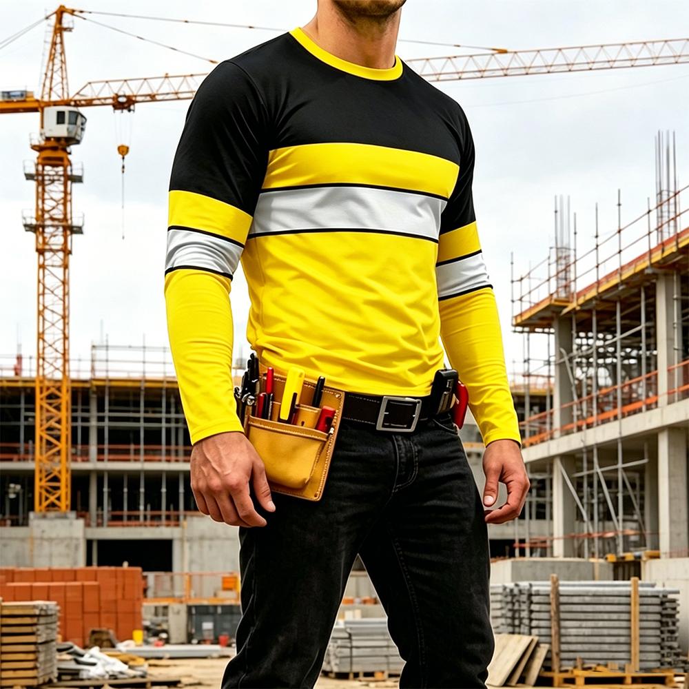Camiseta de Trabajo a Rayas de - Summer Clothing Men reseña y precio