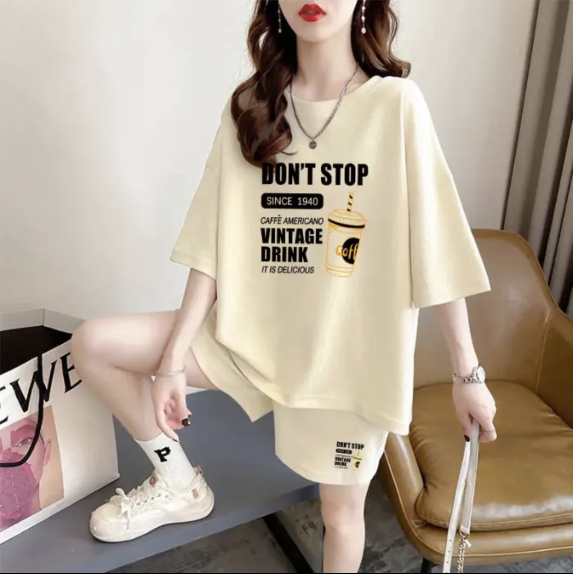 Conjunto de pantalones cortos  - Summer Clothing Sets Women reseña y precio